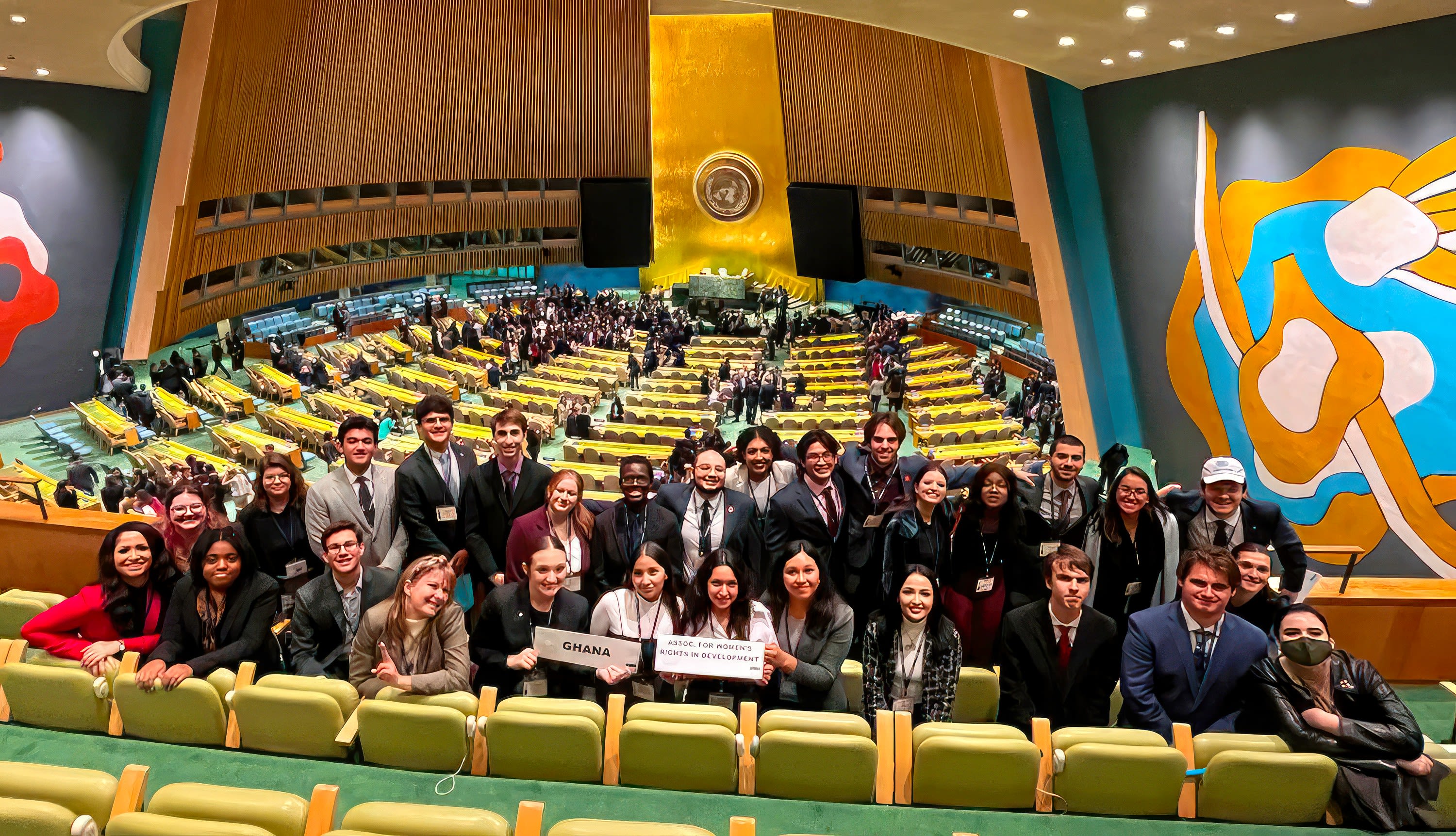 LSC Honors College students at United Nations